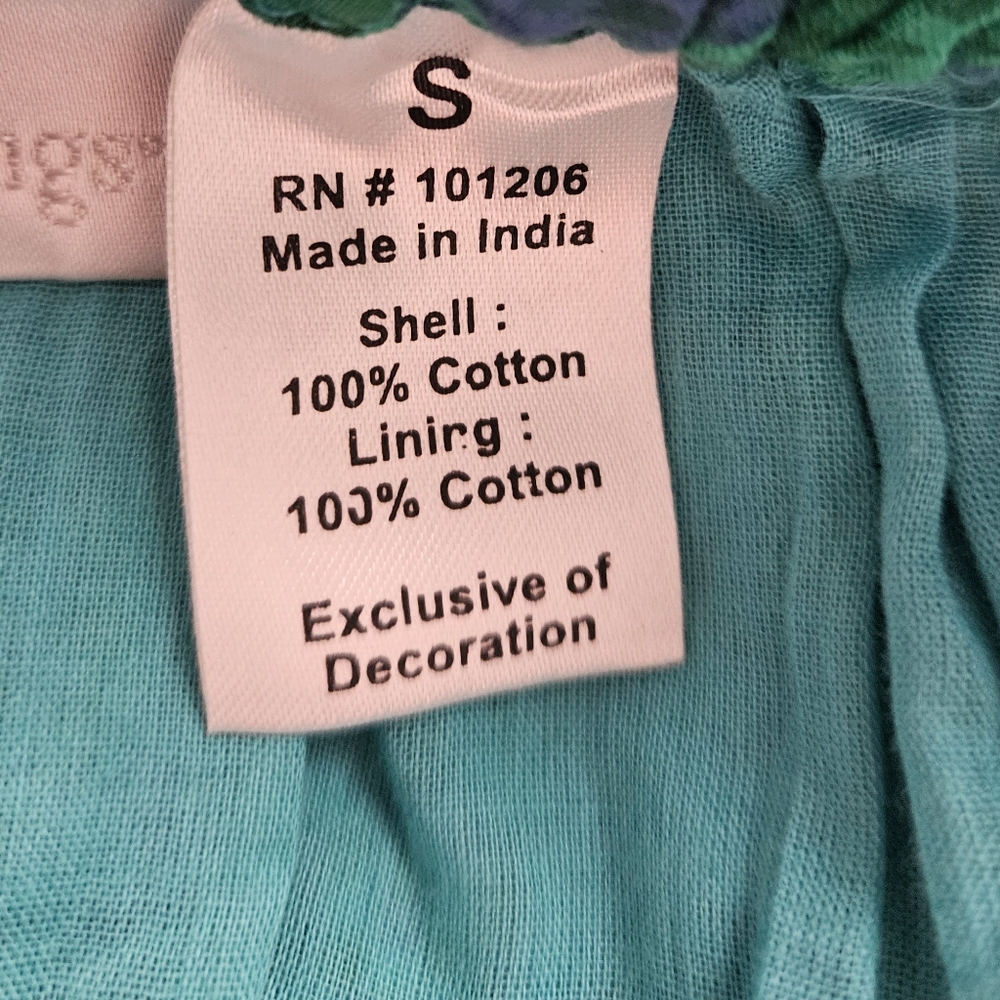 Soft Surroundings Full Multi Print Colorful Peasa… - image 7